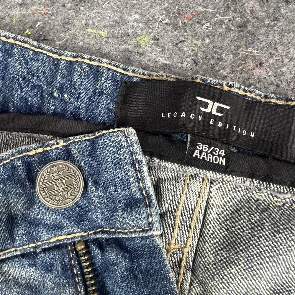 Jordan Craig Aaron Carpenter Jeans 36x34 Sand Wash Paint Splatter Distressed